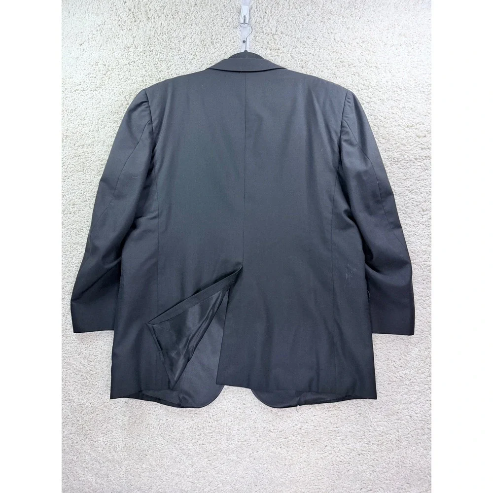 Brooks Brothers Tuxedo‎ Jacket Mens 46L Black Good Wool Peak Lapel With Bow Tie